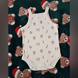 Fin & Vince Carrots Bodysuit 18-24 Months EUC